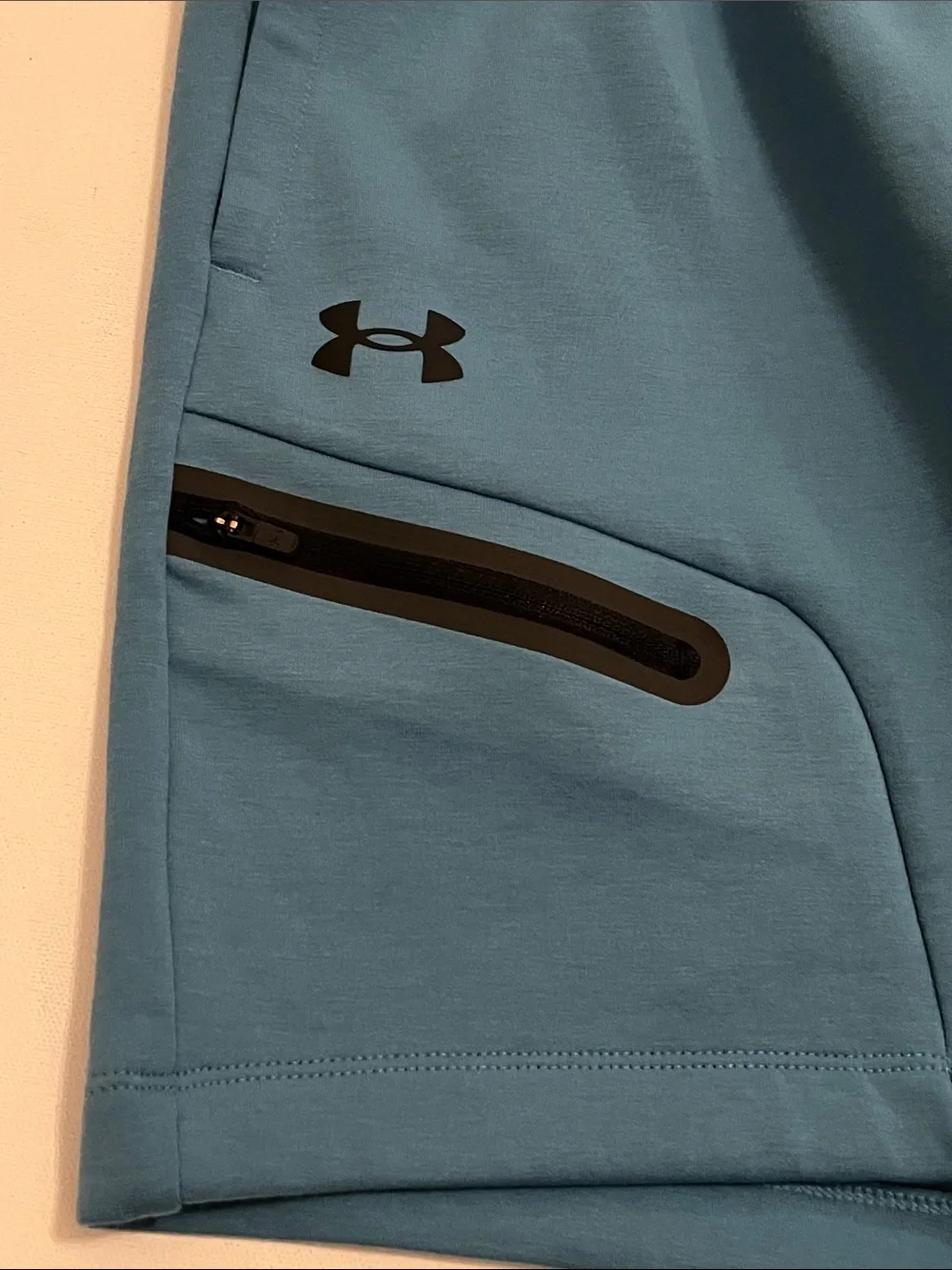 Under Armour Unstoppable Shorts Mens M Fleece 1379809 blue zip pocket NWT $70
